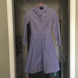 JCrew Blue Midi Fit n Flare Dress Size 0/XS